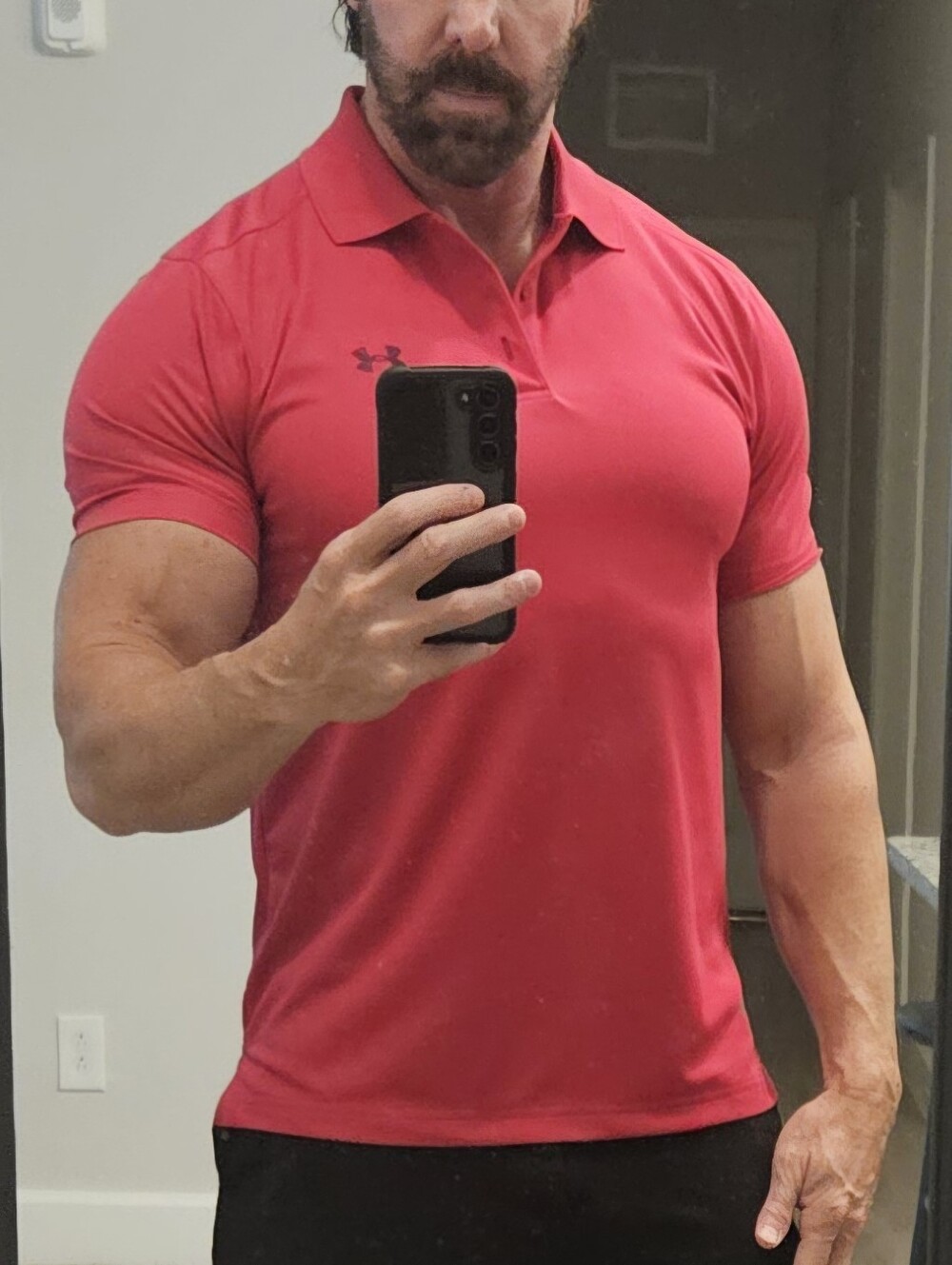 Under Armour Men’s Pink Athletic Polo
